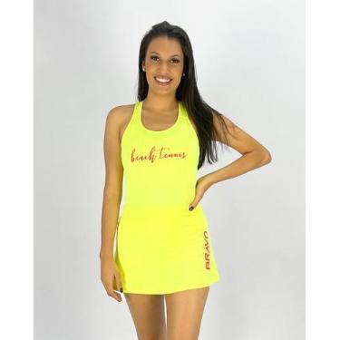 Imagem de Regata Dry Cool Feminina Raquete Amarela - Bravo, M