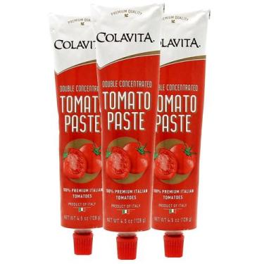 Imagem de Pasta de Tomate Duplo COLAVITA Tubo 128g (3 Tubos)