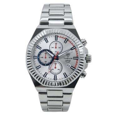Imagem de Relógio Cronógrafo Masculino de Aço Tuguir Analógico Infinity GCS-1272 Prata-Masculino