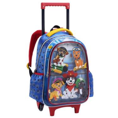 Imagem de Mochila de Rodinhas Material Escolar Resistente Estampa Personagem Com