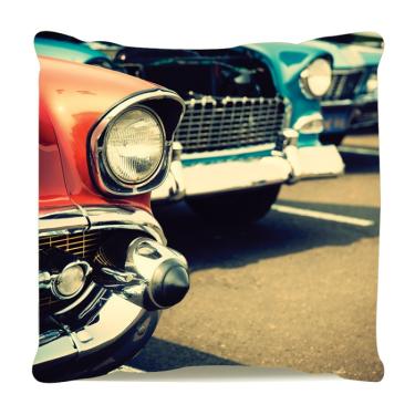 Imagem de Almofada Decorativa Cheia Com Enchimento 43x43cm Estampa Farol Carro