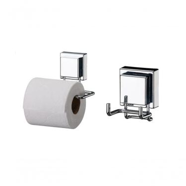 Imagem de Kit Banheiro Inox Ventosa 2 Peças Future