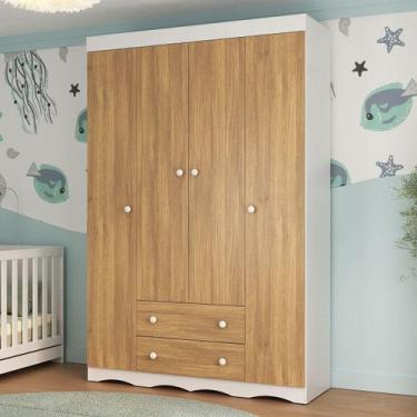 Imagem de Guarda-roupa Infantil 122cm 4 Portas e 2 Gavetas Realeza Multimóveis M