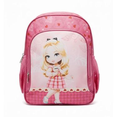 Imagem de Mochila Escolar Infantil Baby Jolie Loira Rosa - Gv Bolsas