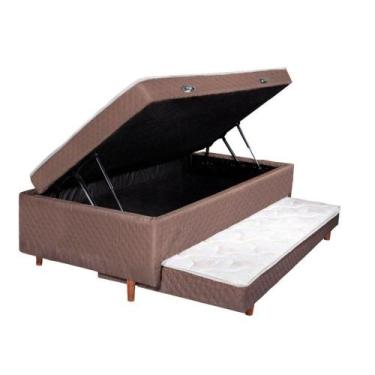 Imagem de Bibox Solteiro Espuma Com Baú E Auxiliar 5cm - RR COLCHOES