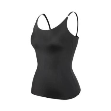 Imagem de Camiseta Modeladora Sem Costura Preta Nude Para Mulheres, Com Controle