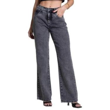 Imagem de CCalça Jeans Sawary Reta Brilho - 282931 - 46-Feminino