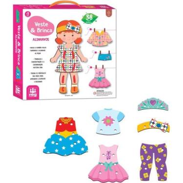Imagem de Brinquedo Educativo Alinhavo Veste e Brinca Madeir - Nig Brinquedos