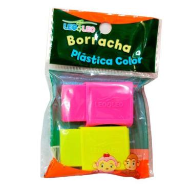 Imagem de Borracha Plástica Color c/ 2 Unidades Cores 2 - Leo & Leo - Leo&Leo