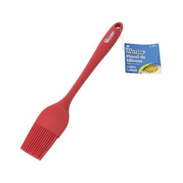Imagem de Pincel de silicone vermelho 27,5 cm - Uso Culinário Cozinha, Assados, 