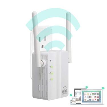 Imagem de AKT Extensor de alcance WiFi com plugue de parede compacto e repetidor de sinal sem fio N300