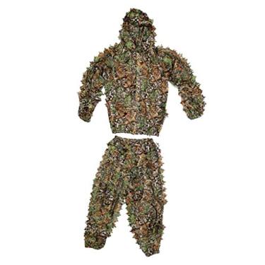 Imagem de harayaa Calças De Jaqueta 3D Camo Com Capuz Elástico Ghillie Ternos Para, Adultos