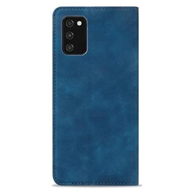 Imagem de Capa de couro flip amigável para carteira para Samsung Galaxy A03S A10 A12 A13 A22 A23 A31 A33 A51 A52 A53 A71 A72 A73 A6 A7 A8, azul, para Galaxy A21S