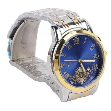Imagem de Relógio Masculino de Negócios, Bateria de 1180mah, Pulseira de Aço Inoxidável, Relógio de Pulso Masculino, Resistente à água, Simples para Uso Diário (Ouro)