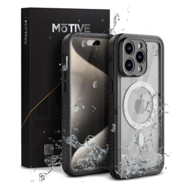 Imagem de MOTIVE Capa à prova d'água para iPhone 15 Pro Max, protetor de tela integrado, compatível com MagSafe, à prova de poeira, à prova de choque, capa completa de resistência à água de 360° para iPhone 15