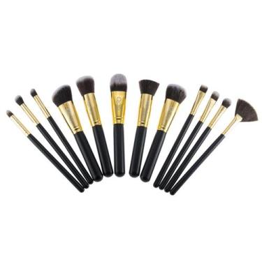 Imagem de Kit com 12 Pincéis de Maquiagem Profissional da Marca Q Chic Studio Li
