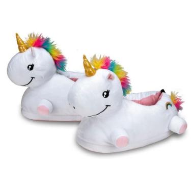 Imagem de Pantufa chinelo de quarto sola emborrachada unicónio M - Importway