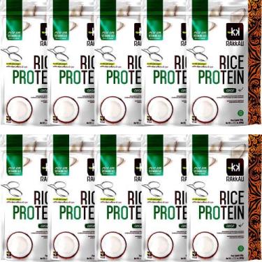 Imagem de Kit 10 Rice Protein Coco Rakkau 600g - Vegano - Proteín
