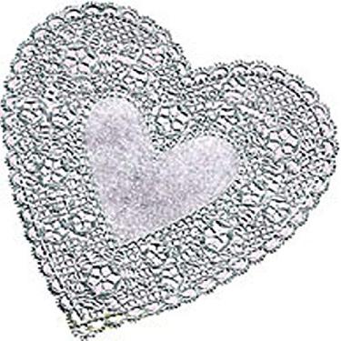 Imagem de Hygloss Doilies de coração – 12 peças de papel de folha prata de 10 cm para artesanato de dia dos namorados, mesa – prata metálica – ideal para enfeites de dia dos namorados, projetos de papel de