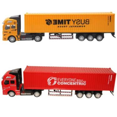 Imagem de Caminhão Bau De Ferro e Plastico Colecionáveis 30cm - JJT