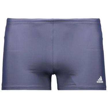 Imagem de Sunga Adidas Block Boxer - cinza/azul, Azul aço, Azul escuro, M