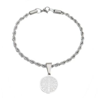 Imagem de Pulseira de São Bento Com Pingente em Inox - Não