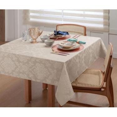 Imagem de Toalha de mesa retangular Jacquard 6 lugares 2,00x1,40m - MAYRA ENXOVA