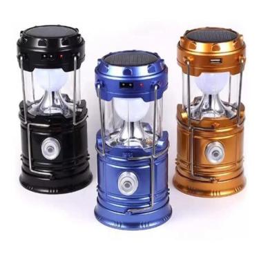 Imagem de LANTERNA LUMINARIA CARREGADOR SOLAR CAMPING USB LED Recarregavel - LUA
