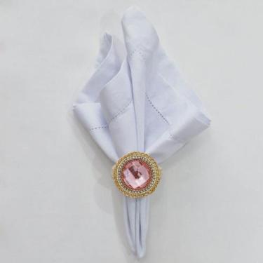 Imagem de Porta Guardanapo Medalhão Brilho - Decor Madame Blue, Rosa