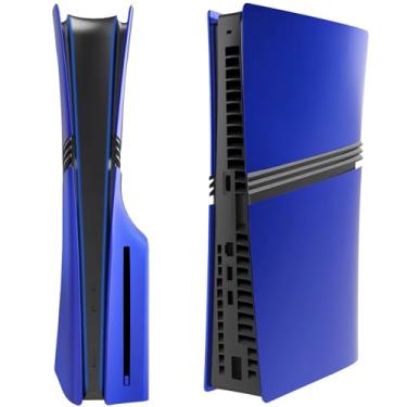 Imagem de IFEEHE Substituição de placas frontais rígidas para PS5 Pro edição digital/óptica capa painel lateral concha azul (versão DISC)
