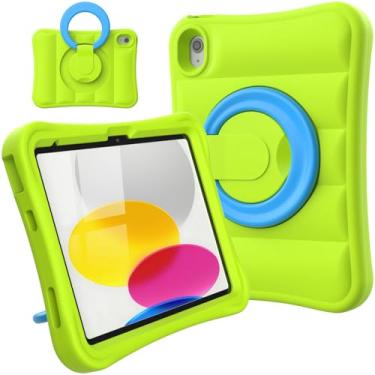 Imagem de MRWHO Capa infantil para iPad (A16) 11ª geração 27.9 cm 2025/10ª geração 27.7 cm 2022 - resistente, leve, flexível, à prova de choque, com alça giratória para meninas e meninos, para iPad 11 de 10