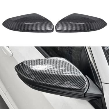 Imagem de YINGTUU para Honda Civic 10ª geração 2016-2021 acessórios 2 peças tampa protetora de espelho retrovisor lateral ABS fibra de carbono