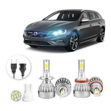 Imagem de Kit Lampadas Led Volvo V60 2014 A 2016 H7 H9 20000lm - V10, Branco