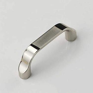 Imagem de Puxador de armário simples de aço inoxidável para porta de cozinha com puxador quadrado móveis (64 mm)