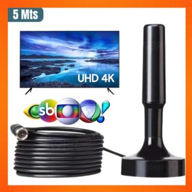 Imagem de Antena Digital Interna Externa Full Hdtv 4K Cabo Grande - oem