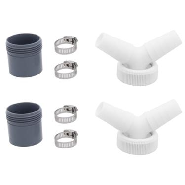 Imagem de LT Easiyl 2 peças de adaptador de drenagem de máquina de lavar conexão dupla Y para conector de entrada de 18-24 mm e mangueira de saída de 40 mm