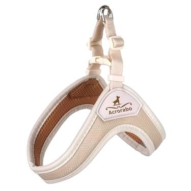 Imagem de Acrorabo Peitoral esportivo pastel, sem puxar, malha respirável, fivela fácil de um clique, ajuste ajustável, anéis duplos em D, caminhada confortável, arnês de treinamento para animais de estimação