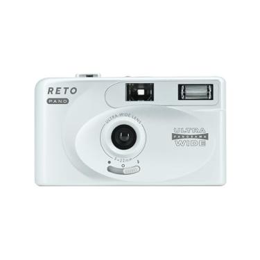 Imagem de RETO Câmera de filme PANO de 35 mm – Lente de 22 mm de largura, panorama, interruptor fácil, modos cinematográficos, capa de lente, flash embutido, reutilizável (filme e bateria AAA não incluídos