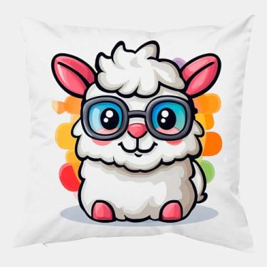 Imagem de Almofada Antialérgica 30x30 - LHAMA NERD FILHOTE