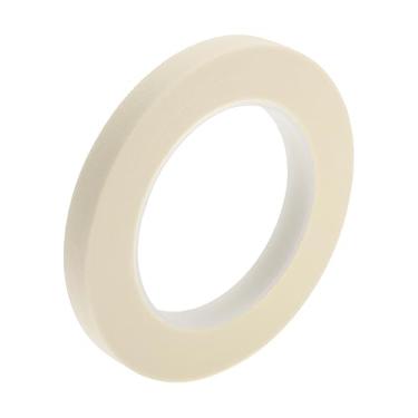 Imagem de Edinstry Fita adesiva de 0,4 cm x 52,5 metros, fita adesiva de pintura de fácil remoção para pintura, etiquetagem e artesanato DIY, papel crepe, aderência média, sem resíduos, fita decorativa branca
