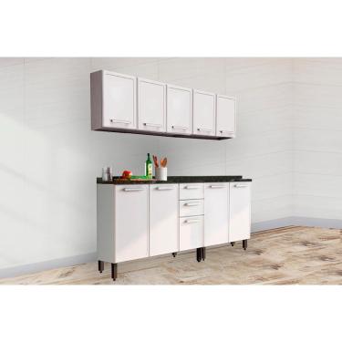 Imagem de Cozinha Completa Gourmet 4 Peças (2Aéreos+2Balcões) C4P68 Branco - Bertolini