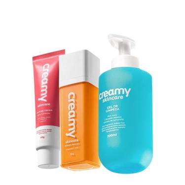 Imagem de Kit Creamy Skincare Gel de Limpeza Calming Cream Vitamina C (3 produto