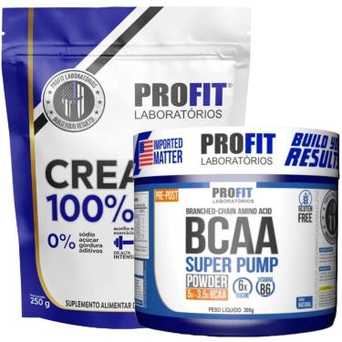 Imagem de COMBO CREATINA PURA 250G l BCAA 300G l PROFIT-Unissex