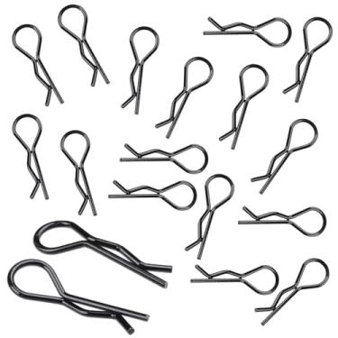 Imagem de HobbyPark Clipes de corpo RC dobrados Springy R peças de substituição pretas para 1/12 1/10 RC Car Crawler Truck Off Road Buggy Shell (pacote com 50)