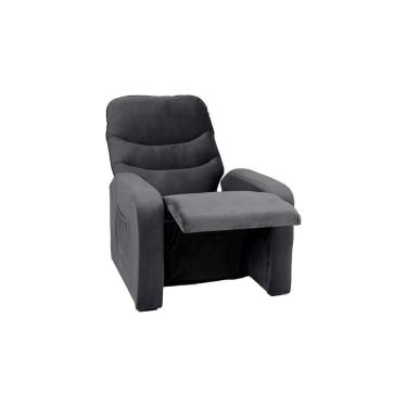 Imagem de Poltrona Do Papai Reclinável Confortavél Punto Matrix Veludo Cinza