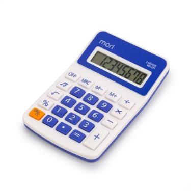 Imagem de Calculadora Colorida Pequena 8 Dígitos Escolar Escritório - mori, Azul