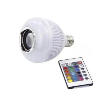 Imagem de Lâmpada Led Rgb Caixa De Som Bluetooth Com Controle  Bivolt - Rpc