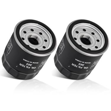 Imagem de FHSJXR Pacote com 2 filtros de óleo 16097-0008 para Kawasaki Ninja 400 650 300 500 ZX6R ZX10R z650 Vulcan 900 1500 1700 2000 800 650 750 Versys 650 X300 10000 w8000 Prairie 400 360 300 Bayou 400