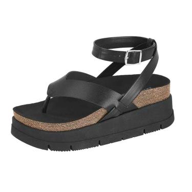 Imagem de Sandália Feminina Conforto Papete Flatform Estilo Moleca