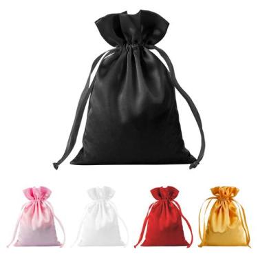 Imagem de Sacos de presente BeileiniceHK, bolsa de cetim com cordão, 13 x 18 cm,
